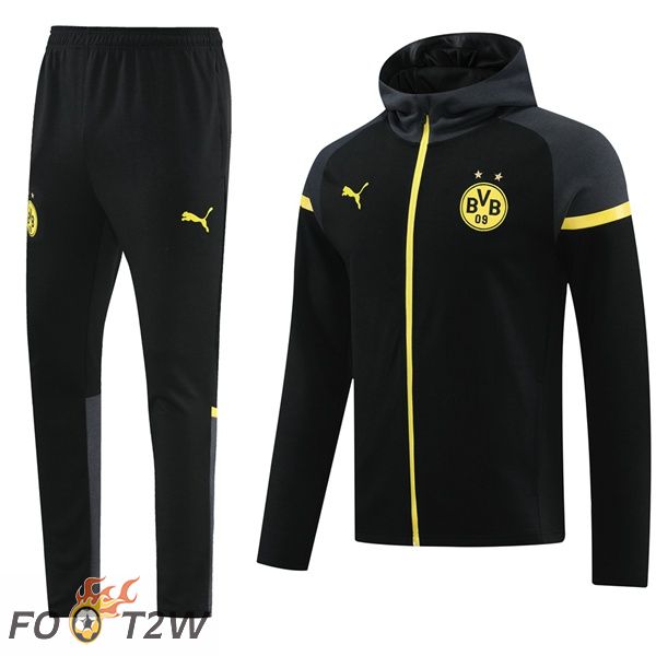 Survetement De Foot - Sweat A Capuche Dortmund BVB Noir 2024/2025