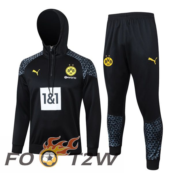 Survetement De Foot - Sweat A Capuche Dortmund BVB Noir 2024/2025