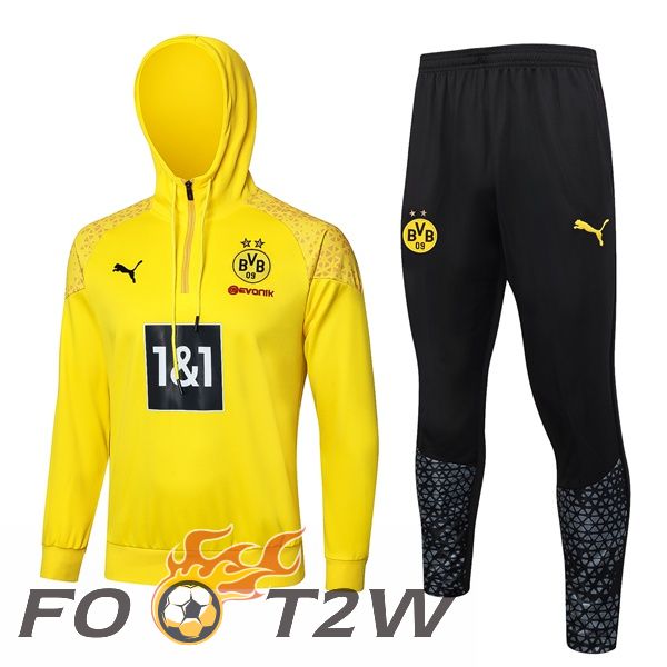 Survetement De Foot - Sweat A Capuche Dortmund BVB Jaune 2024/2025