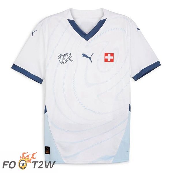 Maillot Equipe De Suisse Exterieur Blanc 2024/2025