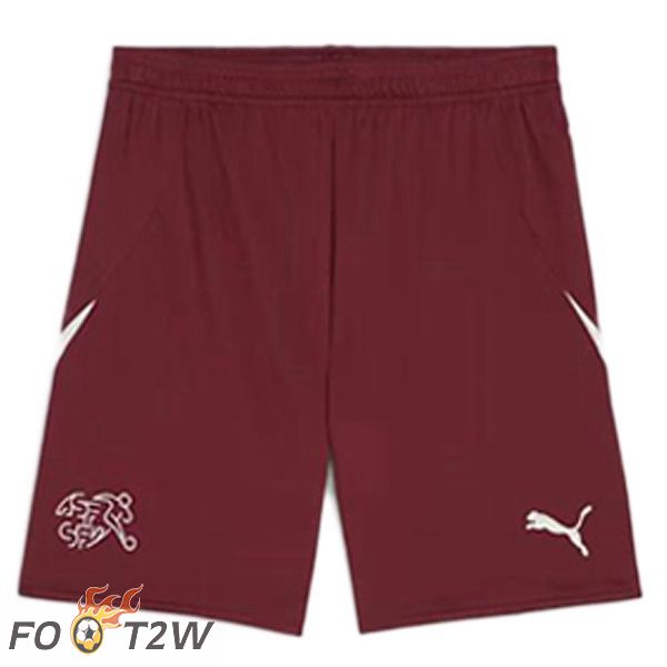 Short De Foot Suisse Domicile Rouge 2024/2025