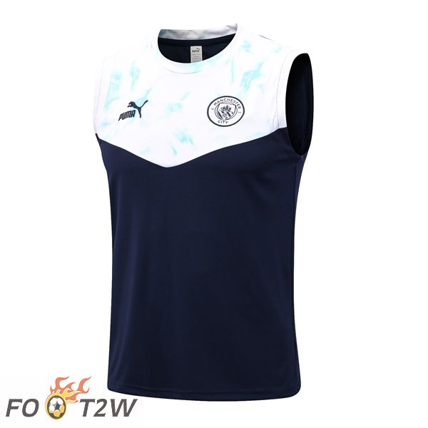 Gilet De Foot Manchester City Bleu Blanc 2022/2023