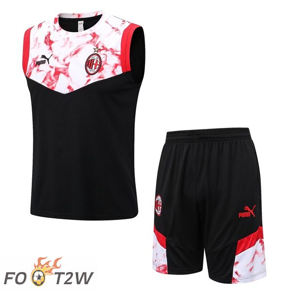 Gilet De Foot AC Milan + Shorts Noir Blanc 2022/2023