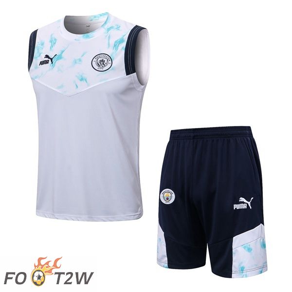 Gilet De Foot Manchester City + Shorts Blanc 2022/2023