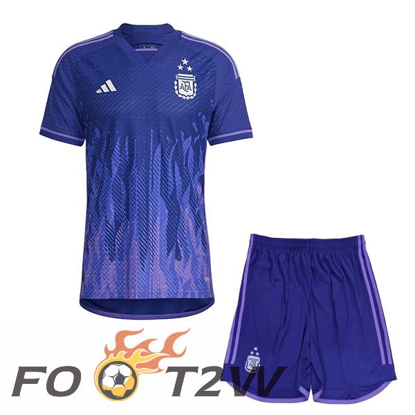 Maillot De Foot Argentine 3 Stars Enfant Exterieur Pourpre 2022/2023