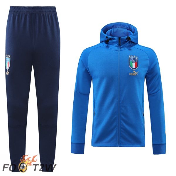 Ensemble Survetement Veste A Capuche Italia Bleu 2022/2023