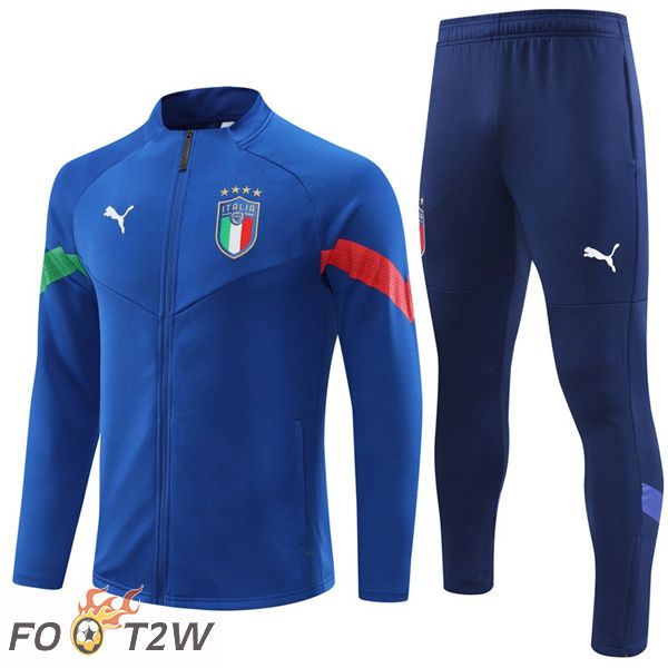 Ensemble Veste Survetement de Foot Italie Bleu 2022/2023