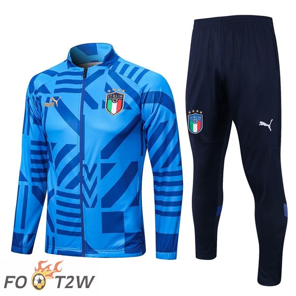 Ensemble Veste Survetement de Foot Italie Bleu 2022/2023