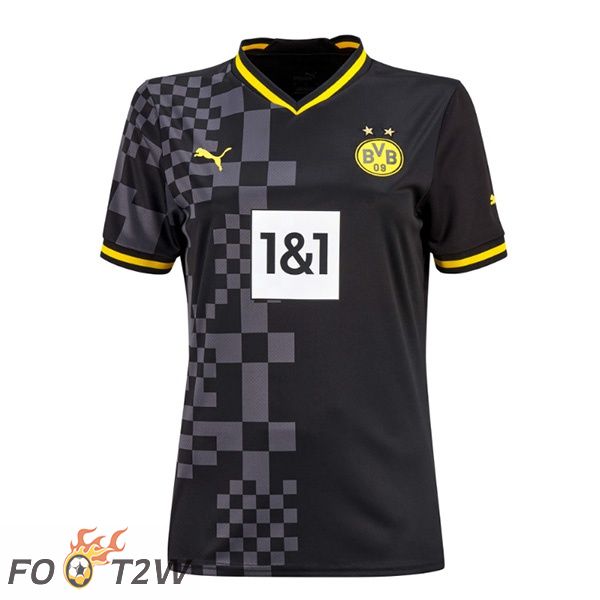 Maillot de Foot Dortmund BVB Femme Exterieur Noir 2022/2023