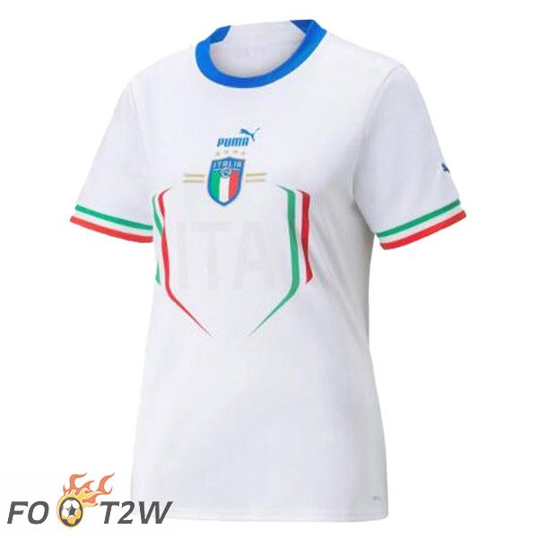 Maillots Equipe De Italie Femme Exterieur Blanc 2022/2023