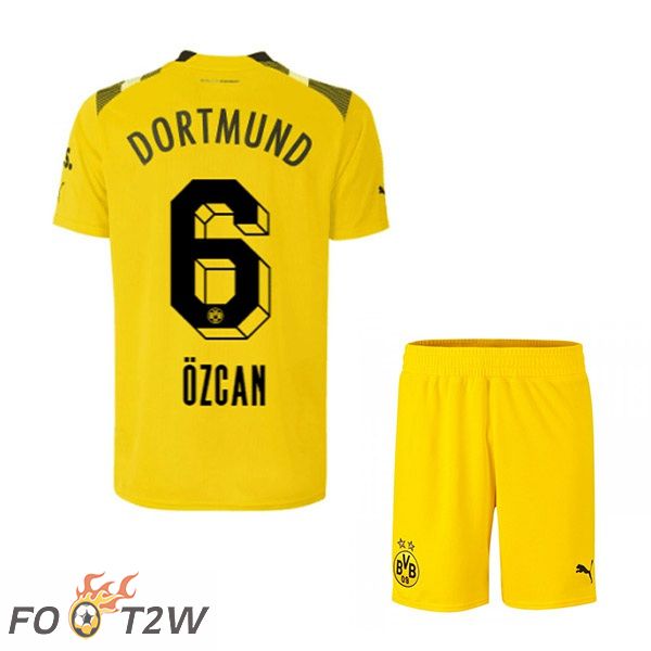 Maillot de Foot Dortmund BVB (Özcan 6) Enfant cup Jaune 2022/2023