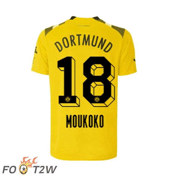 Maillot de Foot Dortmund BVB (Moukoko 18) cup Jaune 2022/2023