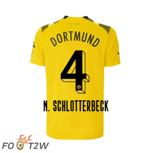 Maillot de Foot Dortmund BVB (N. Schlotterbeck 4) cup Jaune 2022/2023