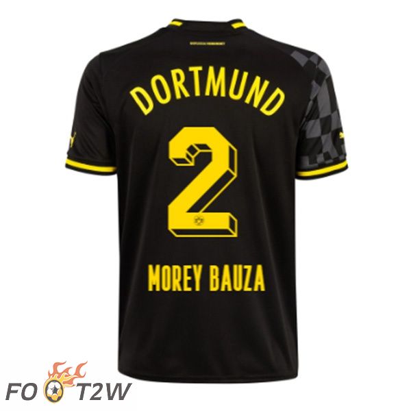 Maillot de Foot Dortmund BVB (Morey Bauza 2) Exterieur Noir 2022/2023