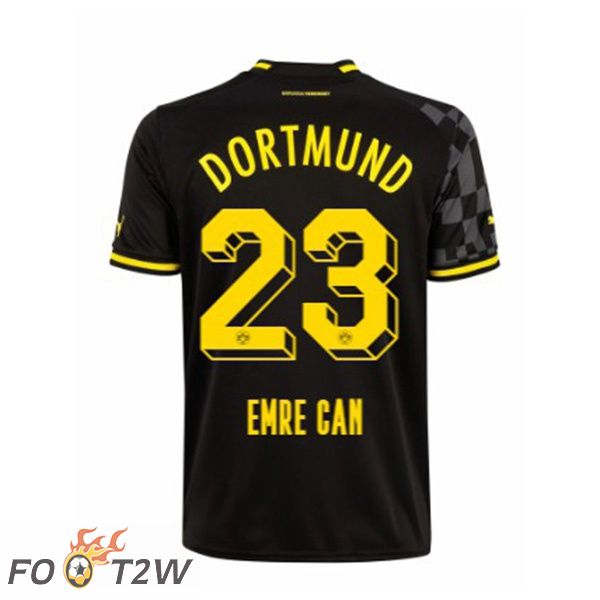 Maillot de Foot Dortmund BVB (Emre Can 23) Exterieur Noir 2022/2023