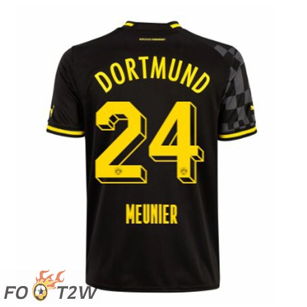 Maillot de Foot Dortmund BVB (Meunier 24) Exterieur Noir 2022/2023