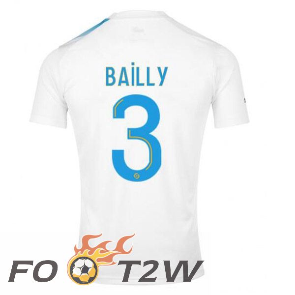 Maillot De Foot Marseille OM (BAILLY 3) Édition 30e Anniversaire Blanc Bleu 2022/2023