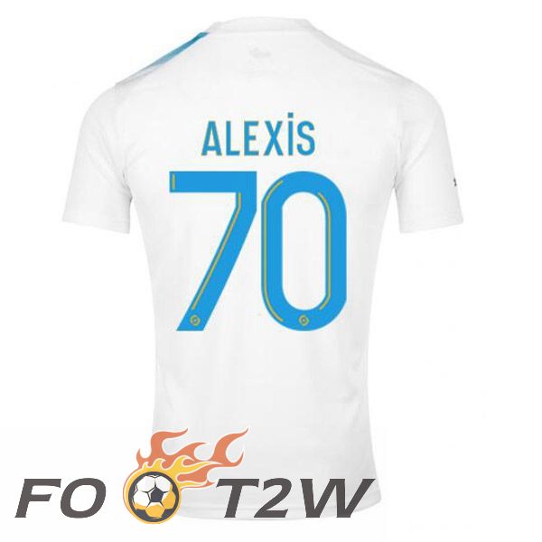 Maillot De Foot Marseille OM (ALEXIS 70) Édition 30e Anniversaire Blanc Bleu 2022/2023