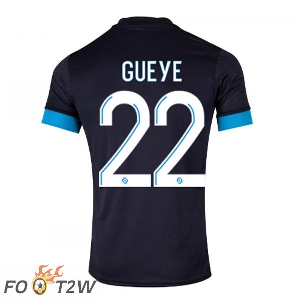 Maillot de Foot Marseille OM (GUEYE 22) Exterieur Noir 2022/2023