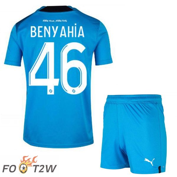 Maillot Foot Marseille OM (BENYAHIA 46) Enfant Third Bleu 2022/2023