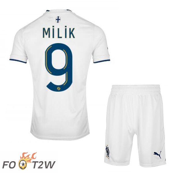 Maillot De Foot Marseille OM (MILIK 9) Enfant Domicile Blanc 22/23