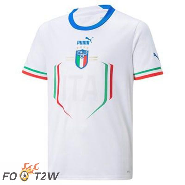 Maillot Equipe de Italie Exterieur Blanc 2022/2023