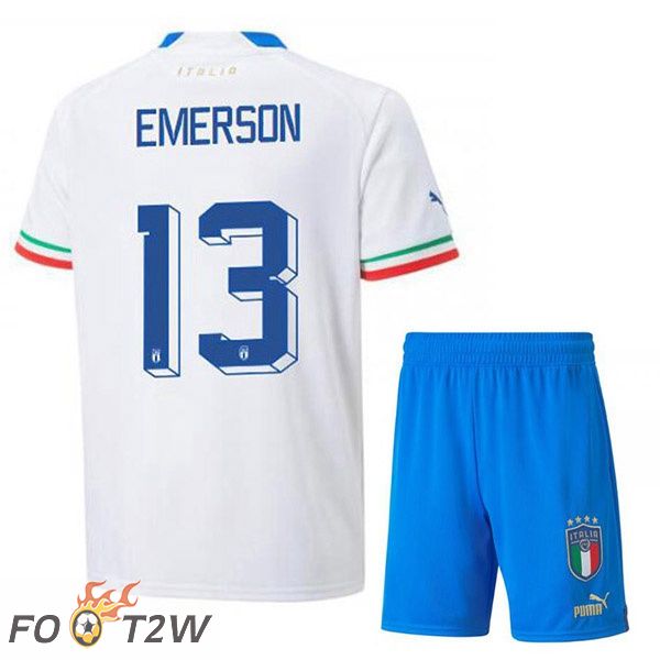 Maillots Equipe De Italie (Emerson 13) Enfant Exterieur Blanc 2022/2023