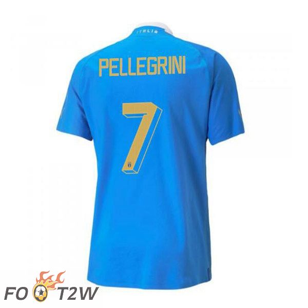 Maillot Foot Equipe de Italie（Pellegrini 7）Domicile Bleu 2022/2023