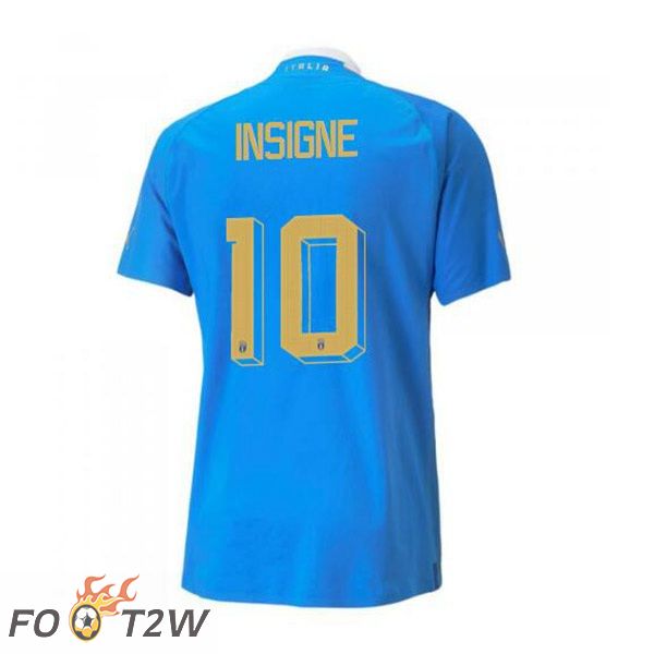 Maillot Foot Equipe de Italie（Insigne 10）Domicile Bleu 2022/2023