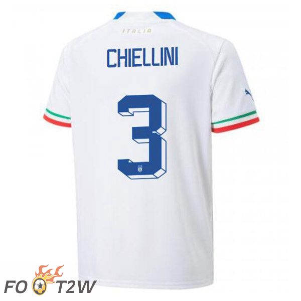 Maillot Equipe de Italie (Chiellini 3) Exterieur Blanc 2022/2023