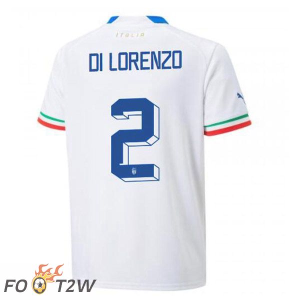 Maillot Equipe de Italie (Di Lorenzo 2) Exterieur Blanc 2022/2023