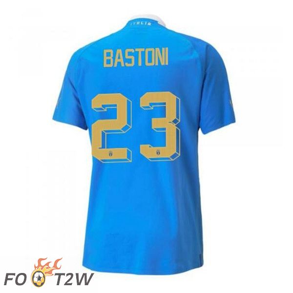 Maillot Foot Equipe de Italie（Bastoni 23）Domicile Bleu 2022/2023