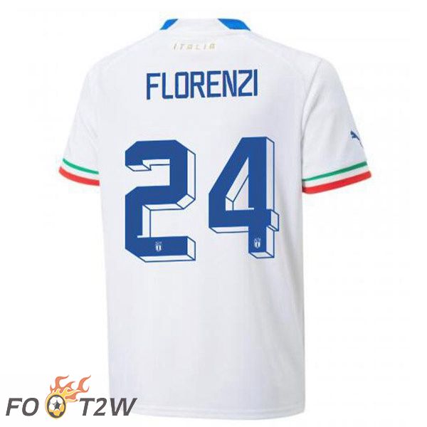 Maillot Equipe de Italie (Florenzi 24) Exterieur Blanc 2022/2023