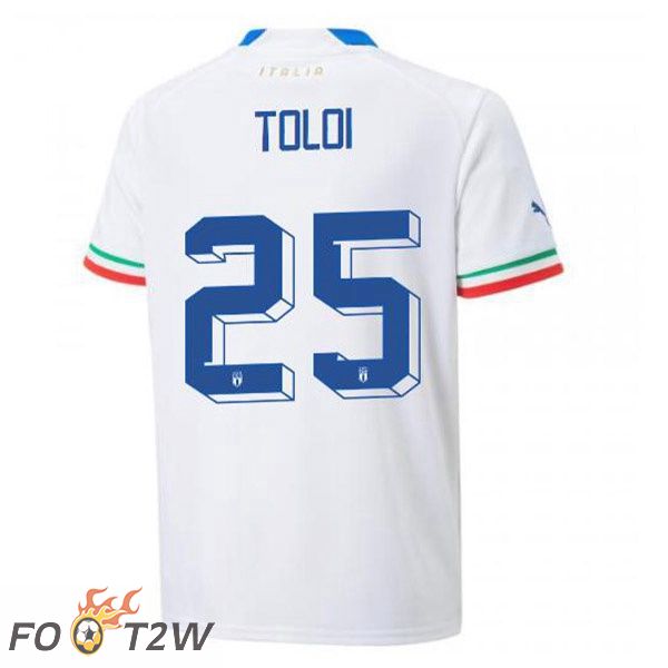 Maillot Equipe de Italie (Toloi 25) Exterieur Blanc 2022/2023