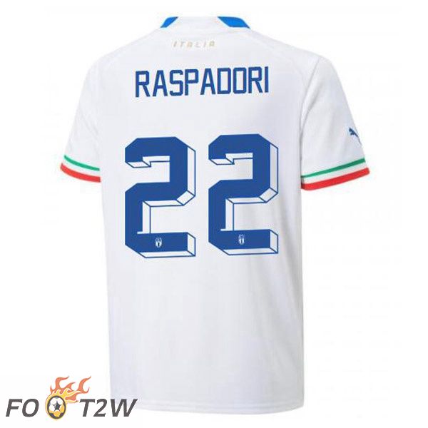 Maillot Equipe de Italie (Raspadori 22) Exterieur Blanc 2022/2023