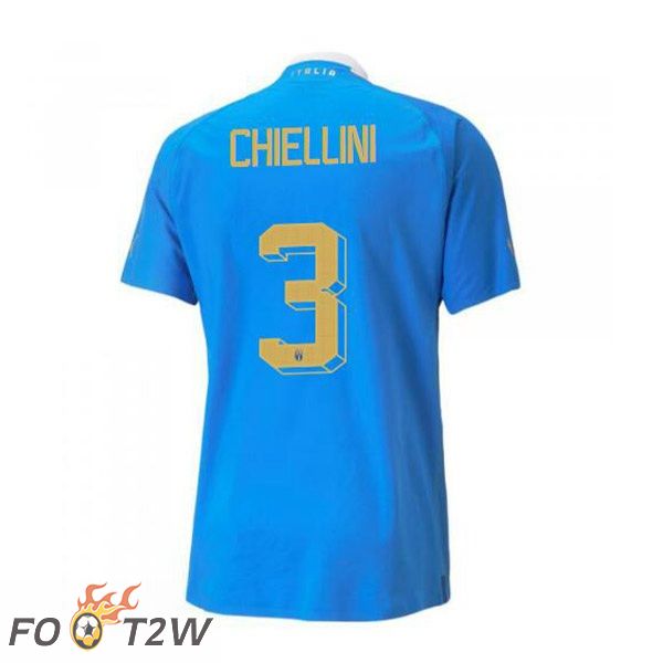 Maillot Foot Equipe de Italie（Chiellini 3）Domicile Bleu 2022/2023