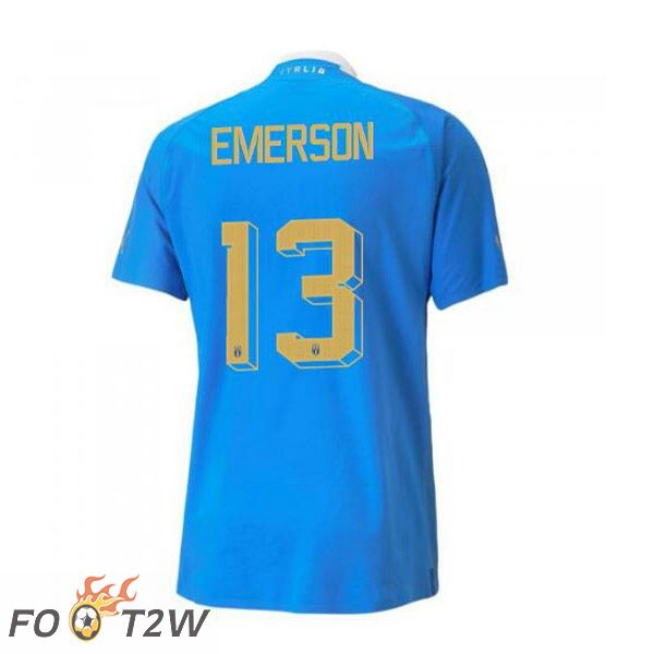 Maillot Foot Equipe de Italie（Emerson 13）Domicile Bleu 2022/2023