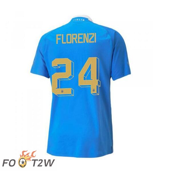 Maillot Foot Equipe de Italie（Florenzi 24）Domicile Bleu 2022/2023