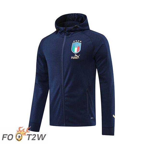 Veste A Capuche Italie Bleu Royal 2022/2023