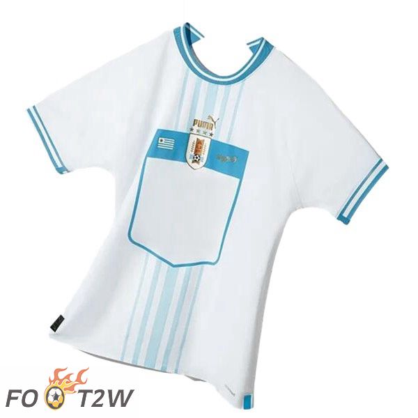 Maillot Equipe De Uruguay Exterieur Blanc Coupe du monde 2022