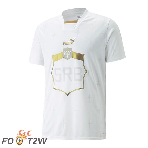 Maillot Equipe De Serbie Exterieur Blanc Coupe du monde 2022