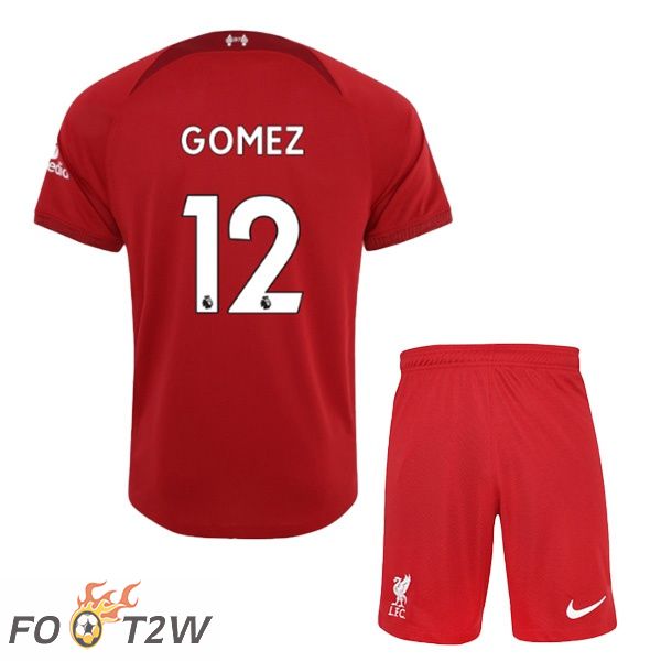 Maillot de Foot FC Liverpool (GOMEZ 12) Enfant Domicile Rouge 2022/2023