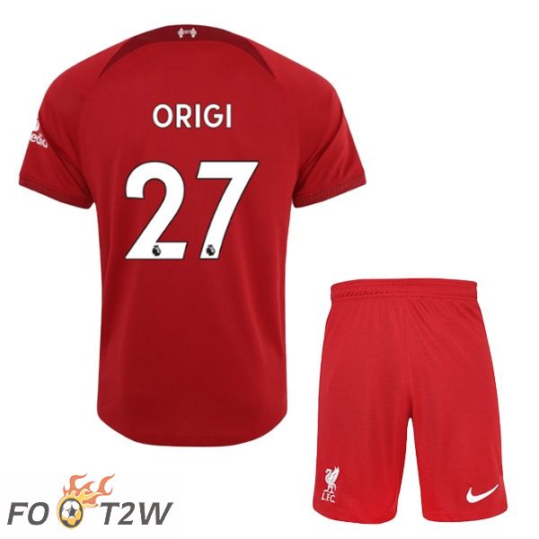 Maillot de Foot FC Liverpool (ORIGI 27) Enfant Domicile Rouge 2022/2023