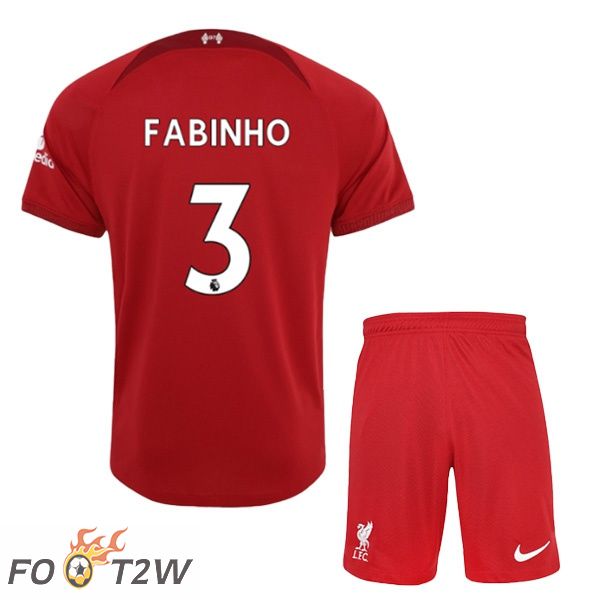 Maillot de Foot FC Liverpool (FABINHO 3) Enfant Domicile Rouge 2022/2023