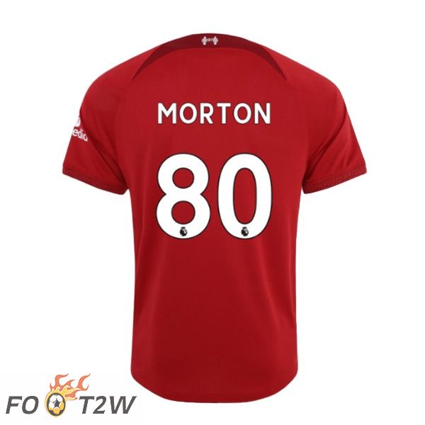 Maillot de Foot FC Liverpool (MORTON 80) Domicile Rouge 2022/2023