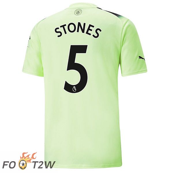 Maillot Foot Manchester City (John Stones 5) Third Vert Noir 2022/2023