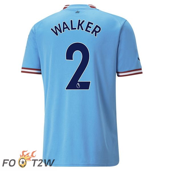 Maillot de Foot Manchester City (Kyle Walker 2) Domicile Bleu 2022/2023