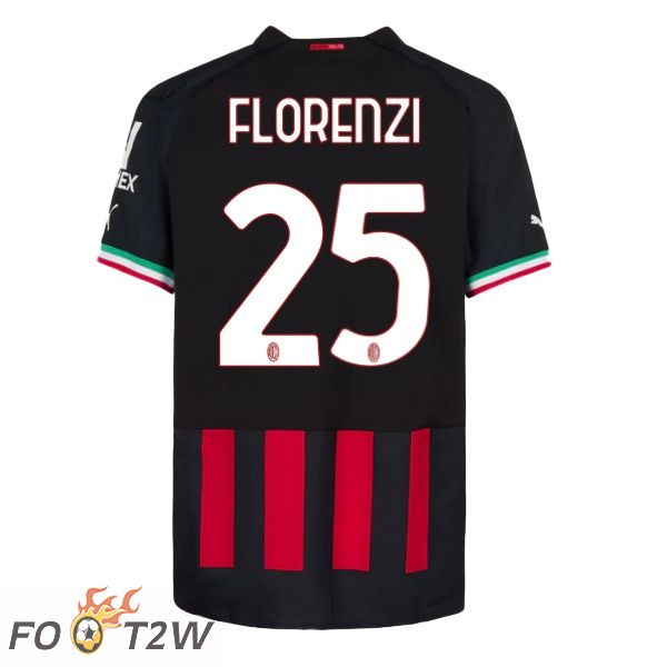 Maillot De Foot Milan AC (FLORENZI 25) Domicile Rouge 22/23