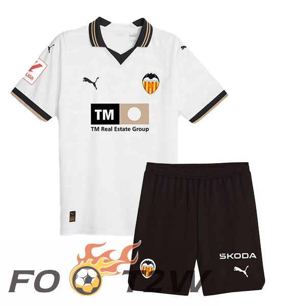 Maillot De Foot Valencia CF Enfant Domicile Blanc 2023/2024