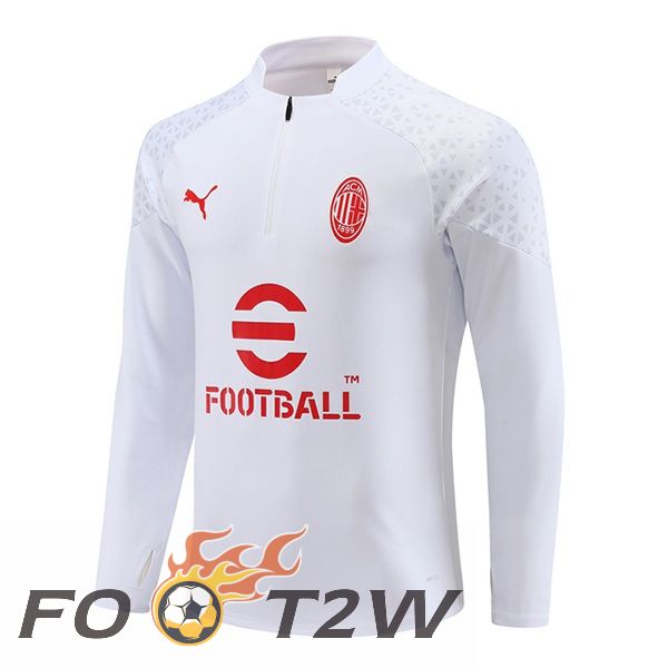 Training Sweatshirt AC Milan Blanc 2023/2024